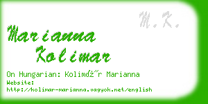 marianna kolimar business card